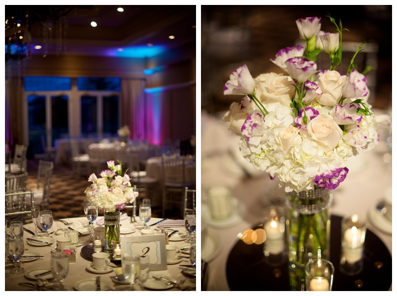 WESTWOOD COUNTRY CLUB GOLD AND PURPLE WEDDING RECEPTION LIGHTING