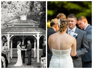 grey rock mansion wedding ceremony
