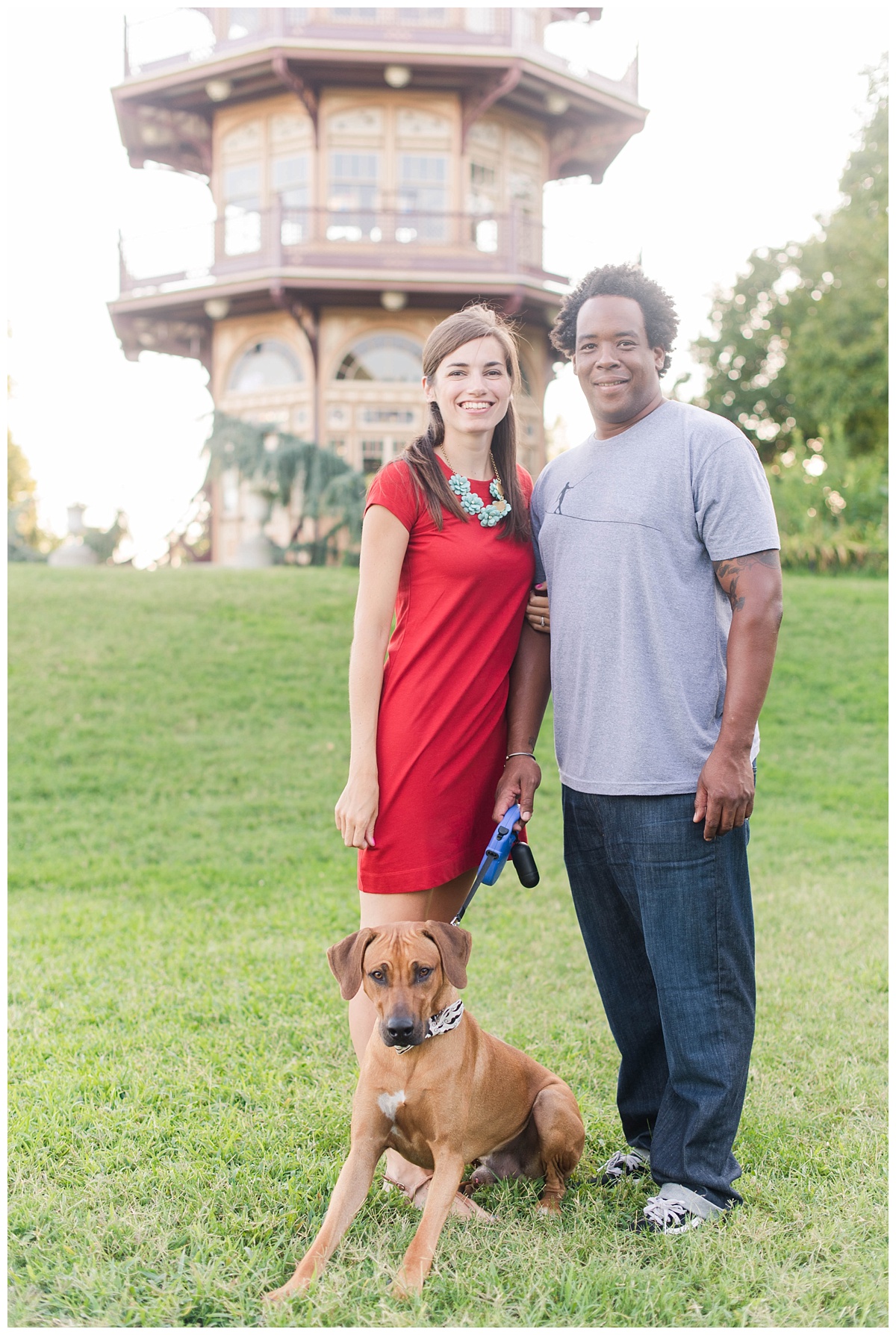 patterson park engagement photos with dog