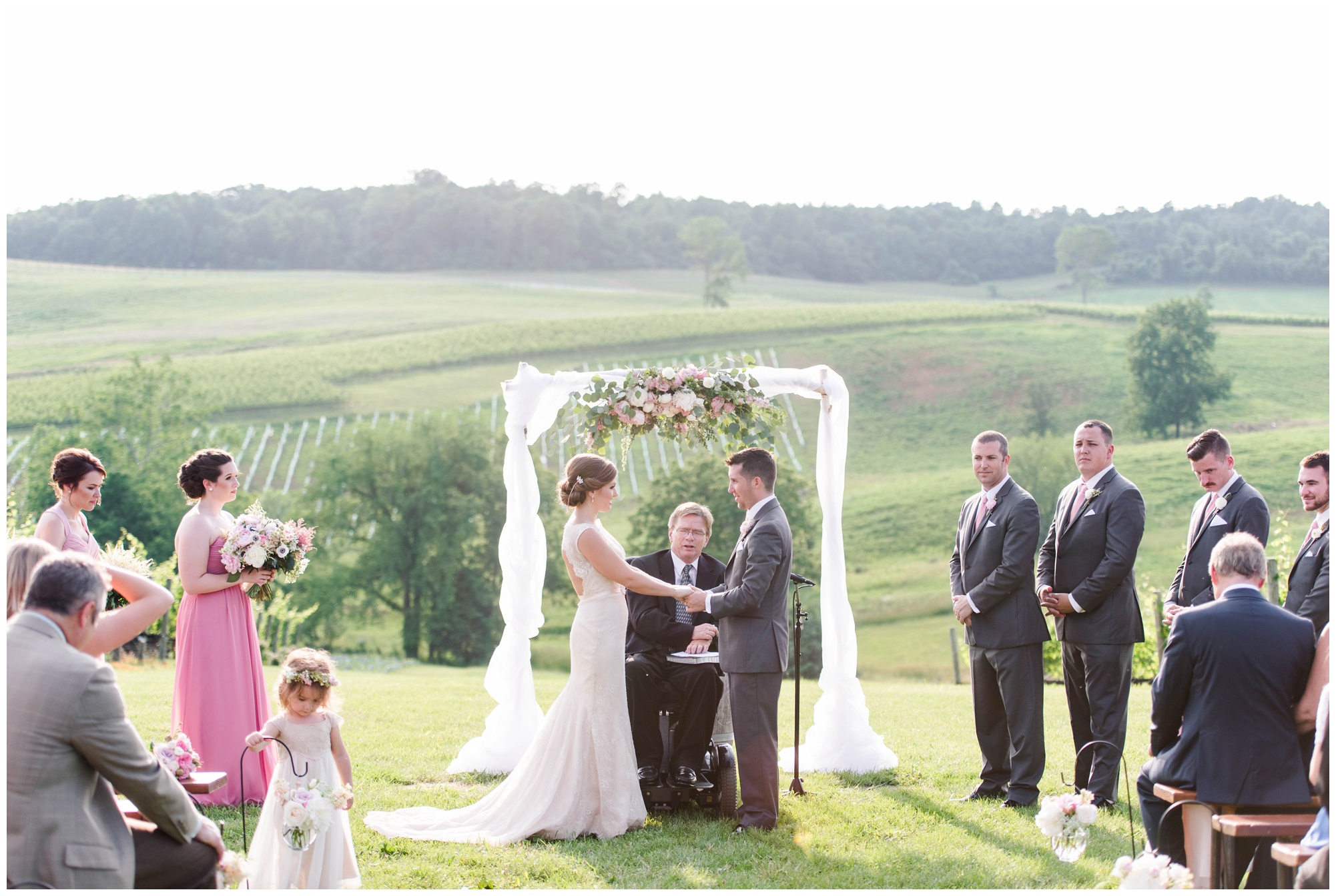stone tower winery wedding ceremony photos