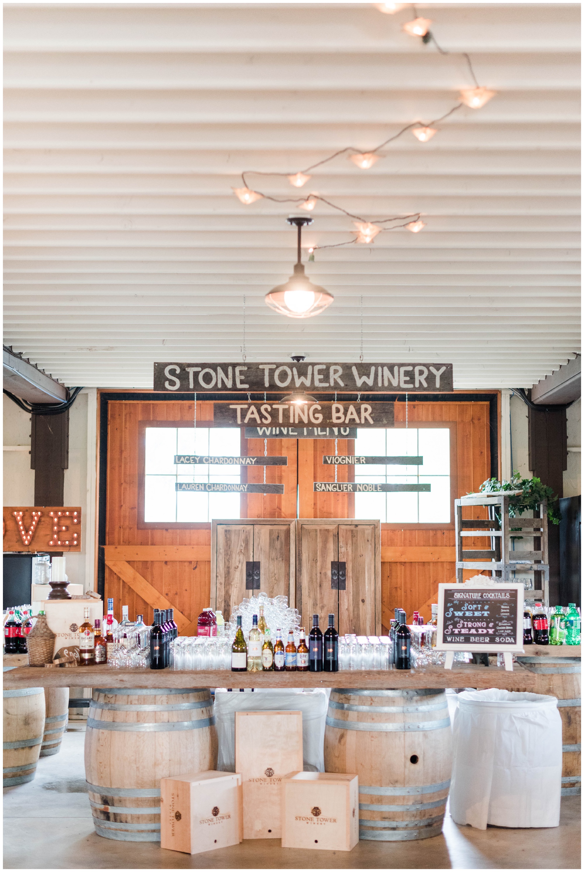stone tower winery wedding reception pictures