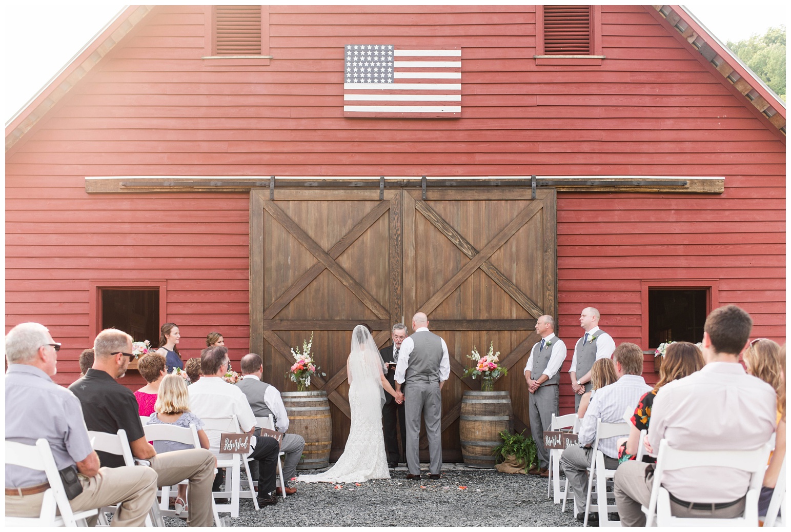 Rustic Peach & Pink Charlottesville Virginia Farm Wedding