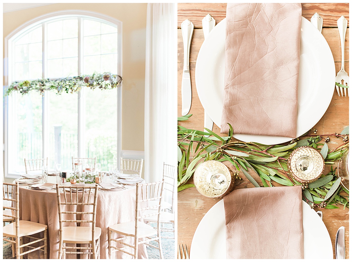 The Mill at Fine Creek Wedding: Wedding Reception Decor and Table Setting
