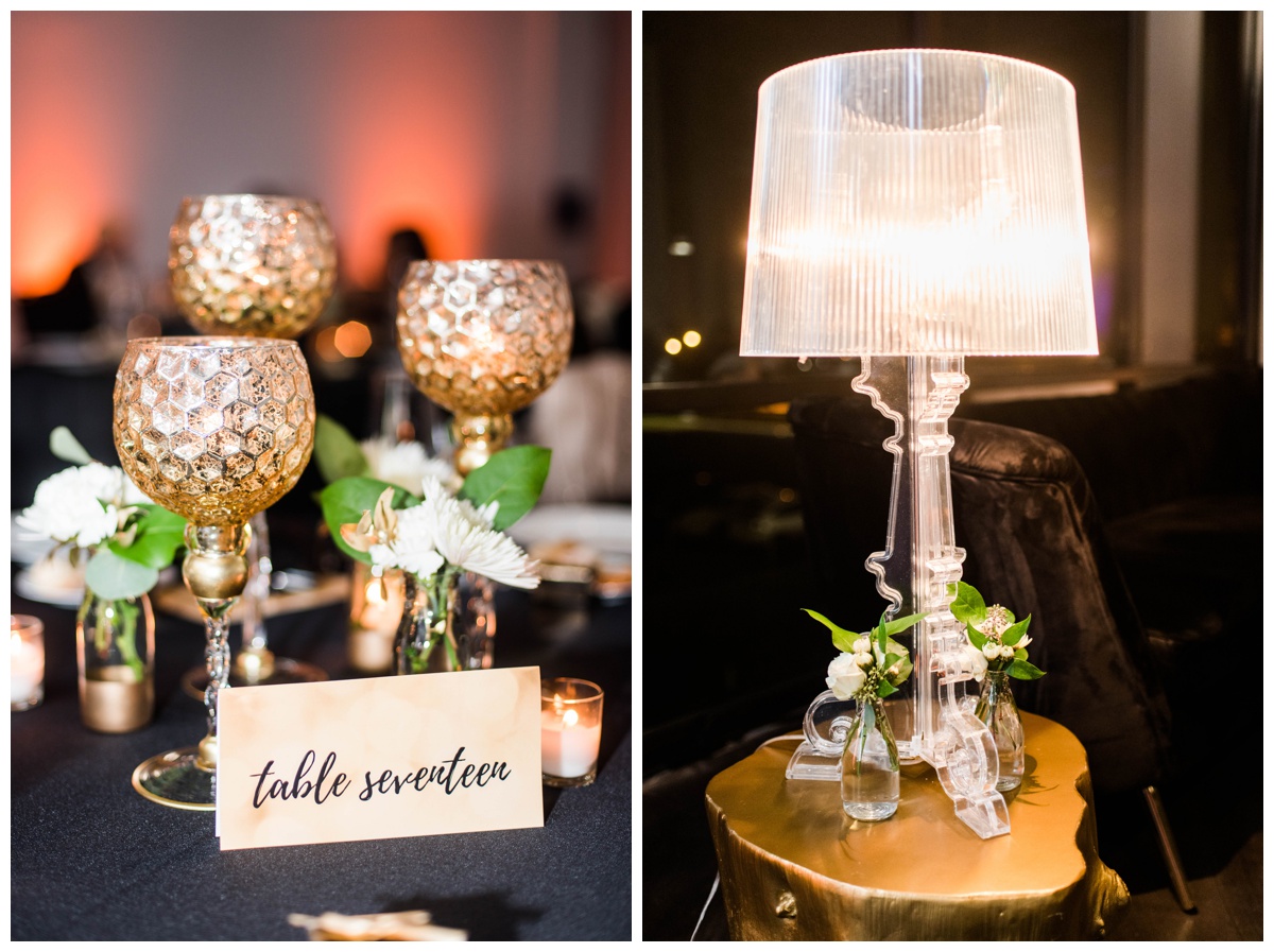 classic new years eve wedding richmond virginia table scape flower centerpieces with candles inspiration rva wedding venue redskins training center events rva wedding photographer lounge area inspo table setting inspiration