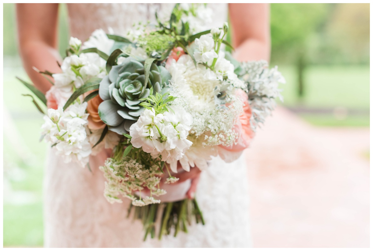 coral wedding inspiration ideas sarah and dave photo richmond wedding photographer belmont manor and historic park wedding spring garden inspired succulent bridal bouquet with coral