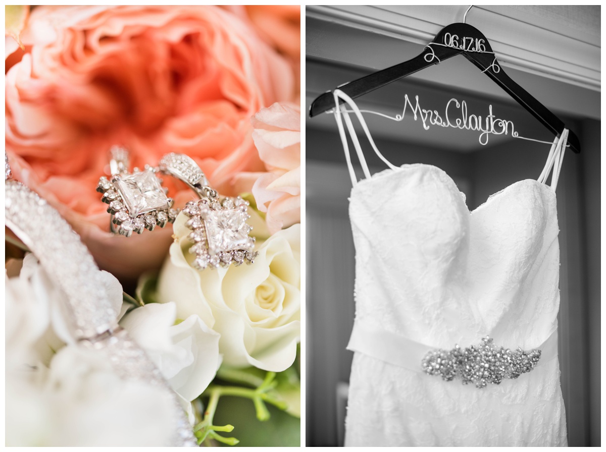 american visionary art museum wedding in baltimore maryland by richmond wedding photographer sarah & dave photography summer wedding inspiration bride bridal getting ready photos detail photo earrings jewelry wedding dress with jeweled beaded sash belt 