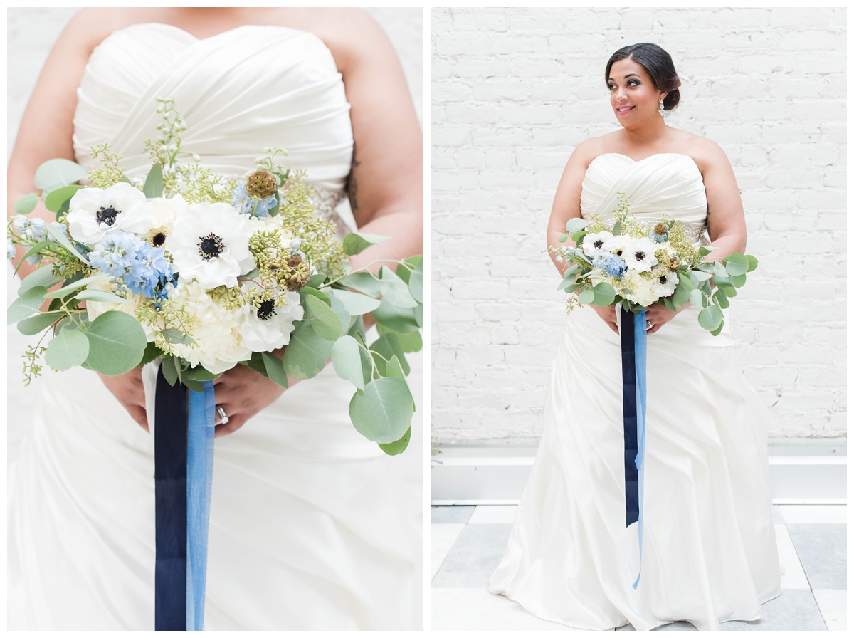 shades of blue wedding inspiration at quirk hotel in richmond virginia by rva wedding photographer sarah & dave photography bride getting ready photo inspiration