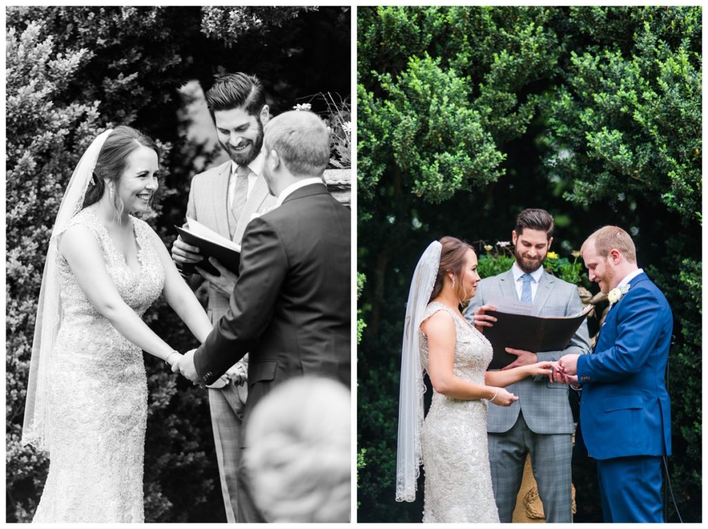 may wedding at oatlands historic house and gardens in the spring by sarah & dave photography richmond wedding photographer photo of couple holding hands outdoors vow exchange
