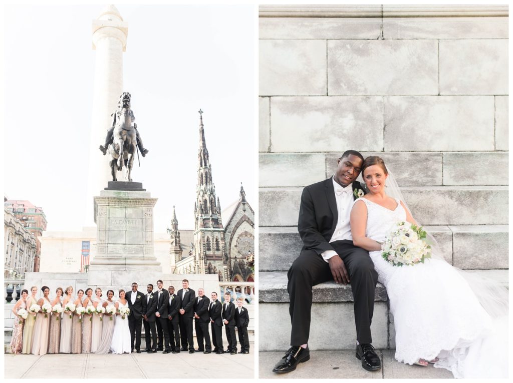 Classic Engineers Club Wedding in Baltimore by Sarah & Dave Photography Featured in BaltimoreWeds wedding party photo