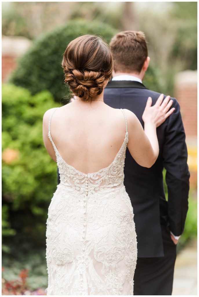 branch museum wedding in richmond va by rva wedding photographer sarah & dave photography couple first look photo