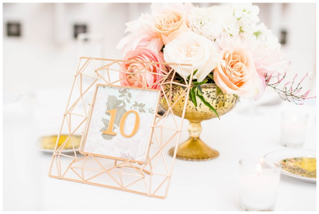 branch museum wedding in richmond va by rva wedding photographer sarah & dave photography gold photo frame table number