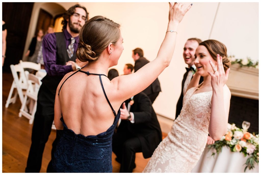 branch museum wedding in richmond va by rva wedding photographer sarah & dave photography hands up people dancing