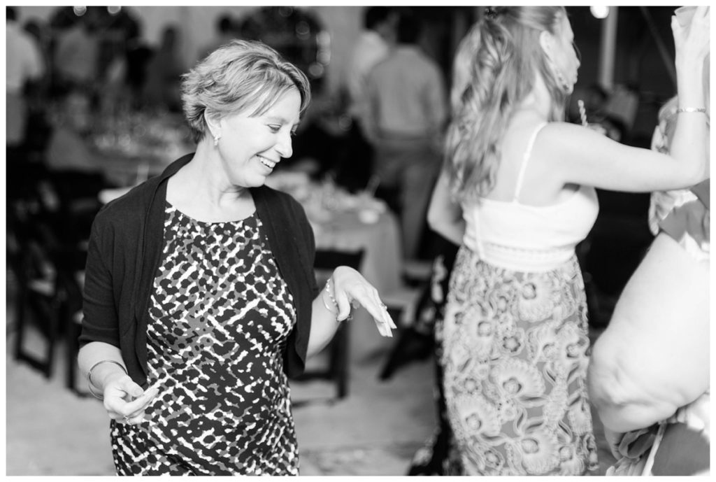 person dancing at wedding reception