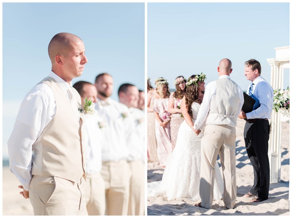 romantic beach wedding in the summer photos by richmond wedding and elopement photographer, Sarah & Dave Photography