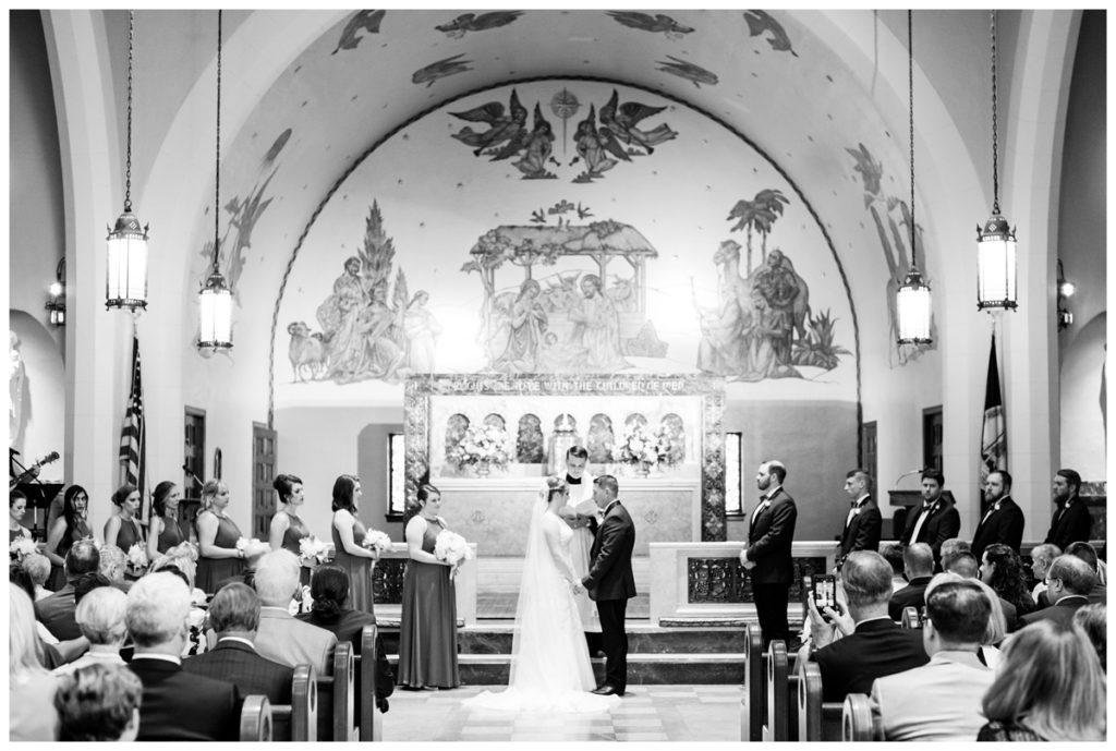 wedding ceremony at Saint Joseph's Villa in RVA
