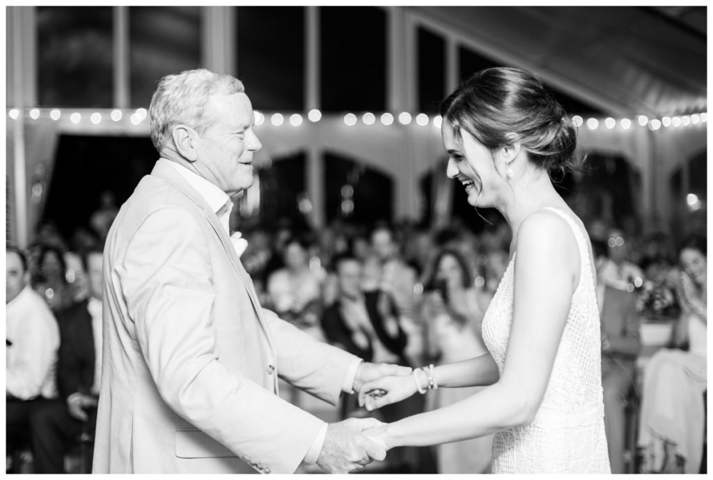 our richmond rva bride's first dance with her dad father - black and white photo