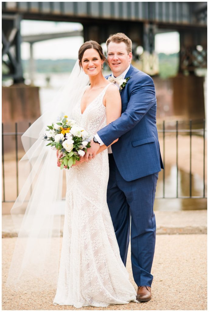 charming summer wedding at the American Civil War Museum and historic tredegar ironworks in richmond by rva and central virginia wedding photographer, sarah & dave photography - our bride's veil in this one is GLORIOUS <3