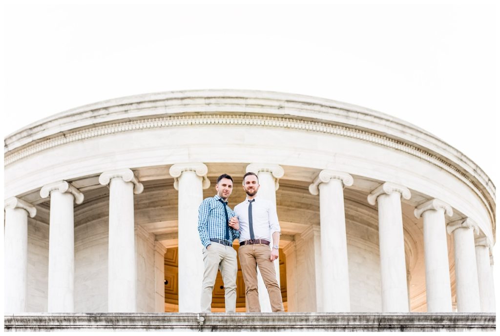 national mall in washington dc engagement photos at the lincoln monument
