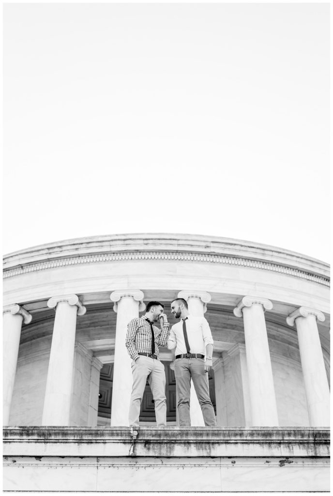 happy dc couple at the lincoln memorial - we had so much fun being their dc wedding and engagement photographer