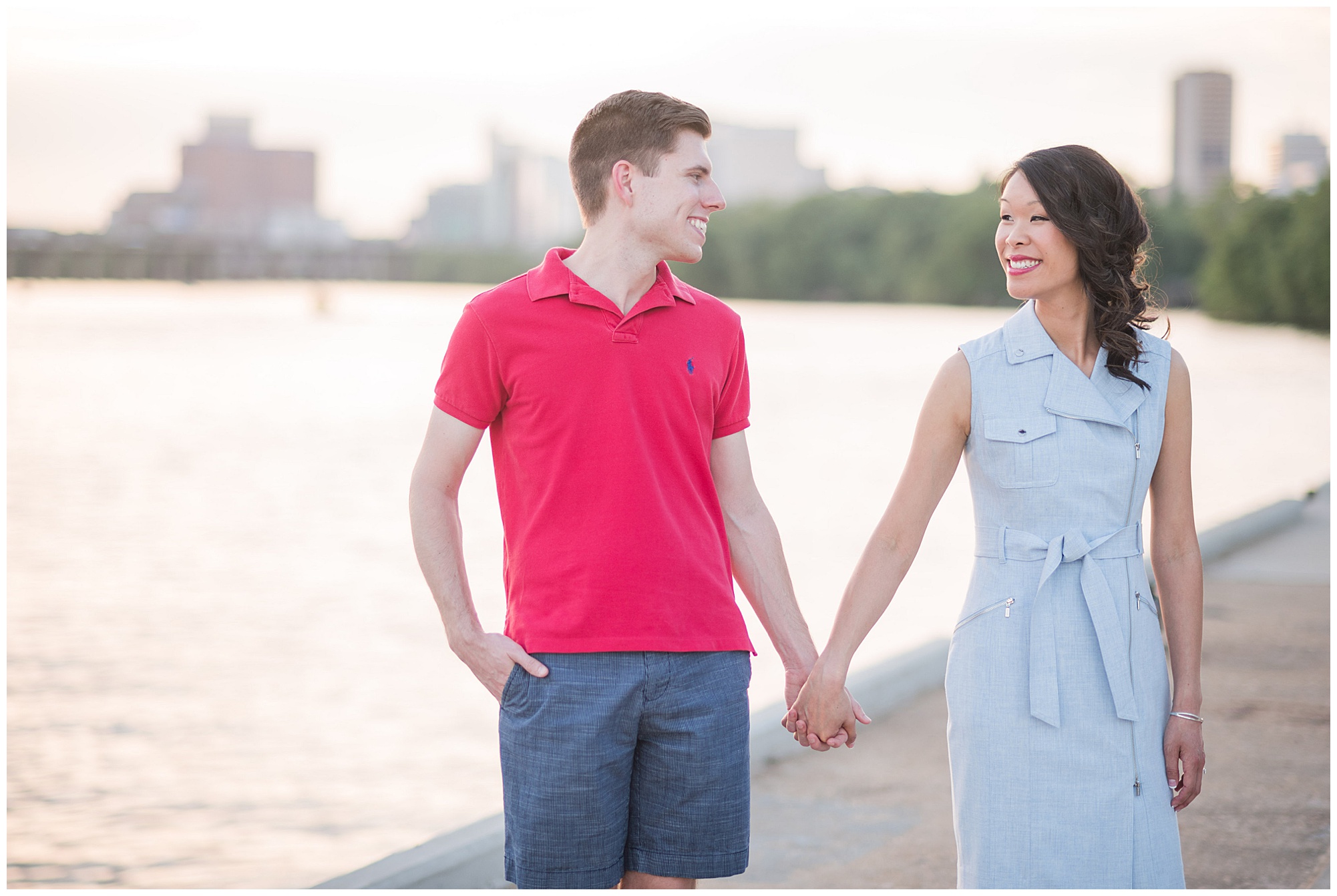 Rocketts Landing Engagement Photos - photo inspiration and ideas - outdoor - just engaged - in the spring summer - james river - virginia - with Stacie and Austin By Richmond RVA Wedding Photographer, Sarah & Dave Photography