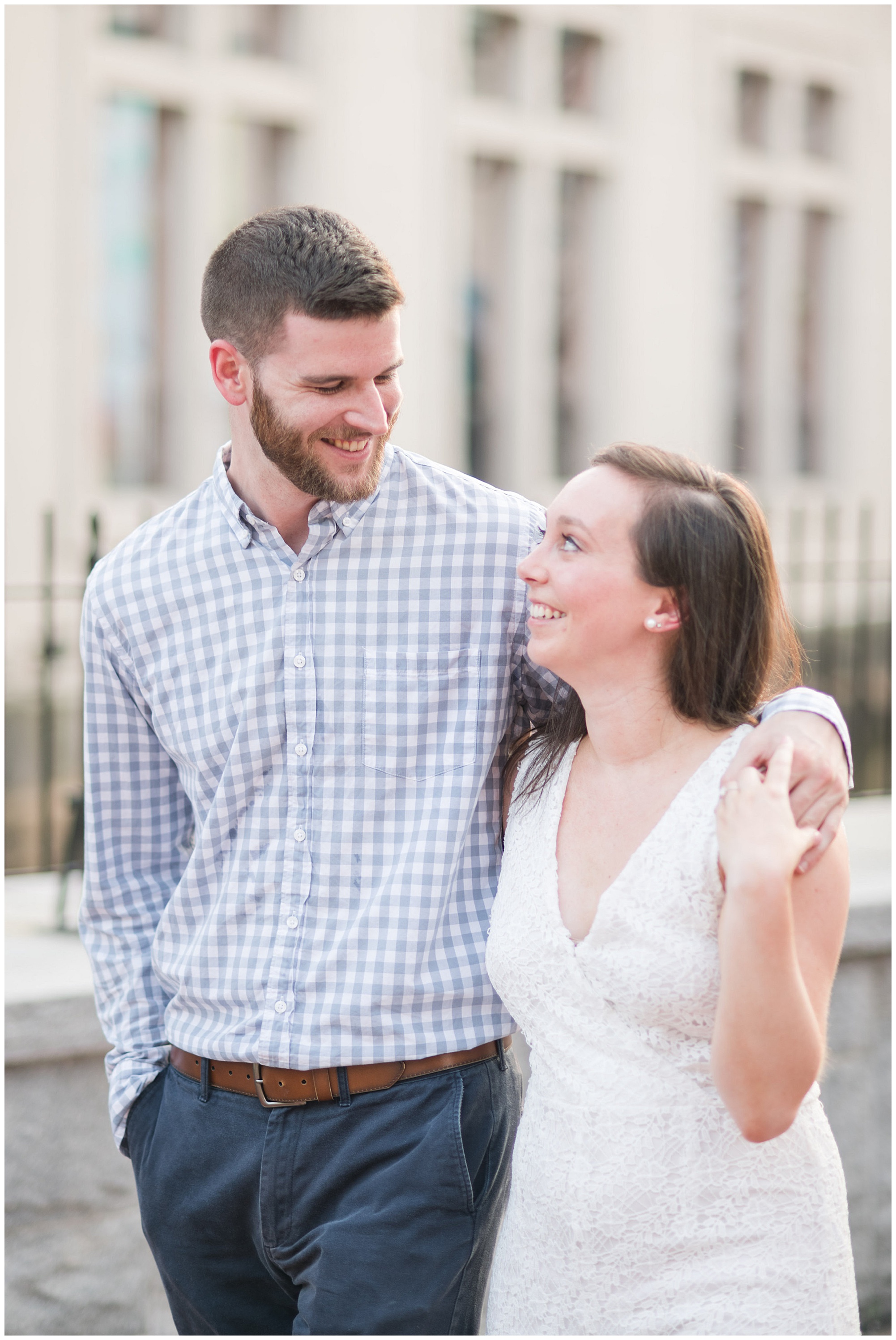 spring engagement photos in richmond virginia by the james river and canal walk