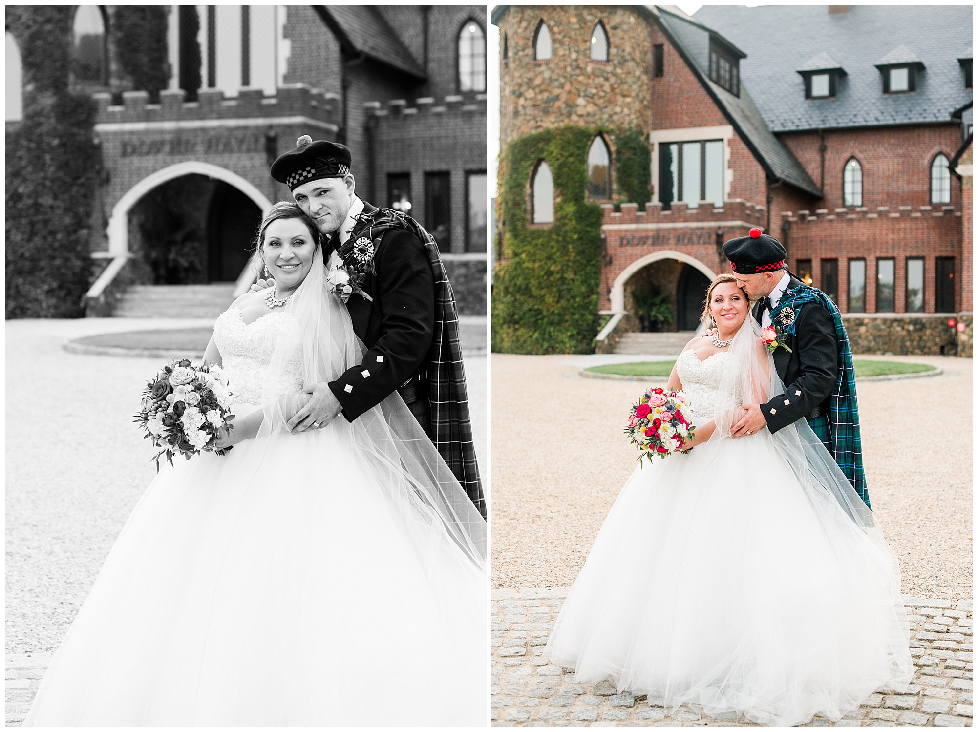 photo of bride and groom at dover hall. fall wedding in rva in september. by richmond rva virginia wedding photographer, Sarah & Dave Photography
