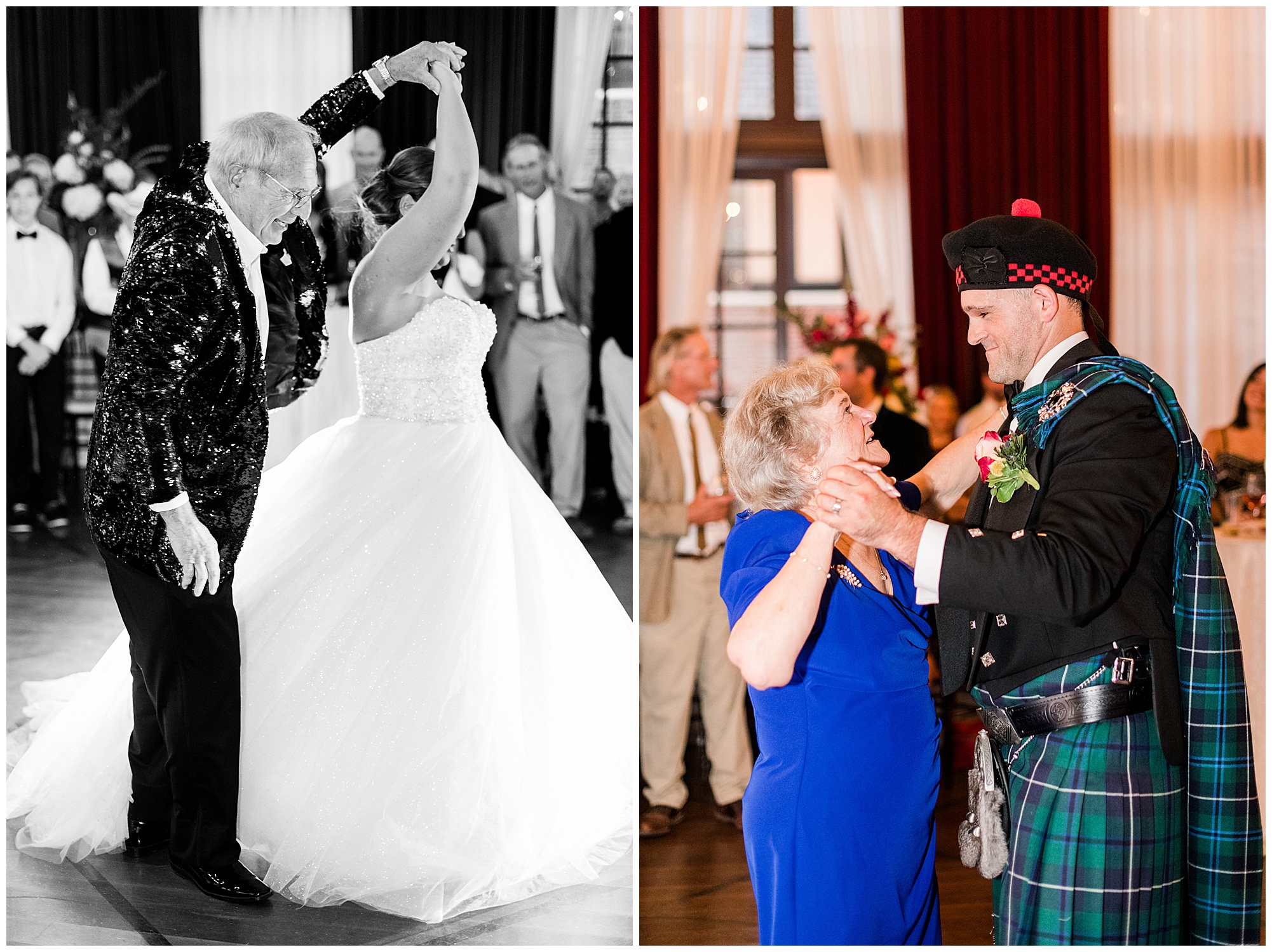 indoor reception at dover hall estate ballroom. speech. father daughter and mother son dance. by rva wedding photographer, sarah & dave photography