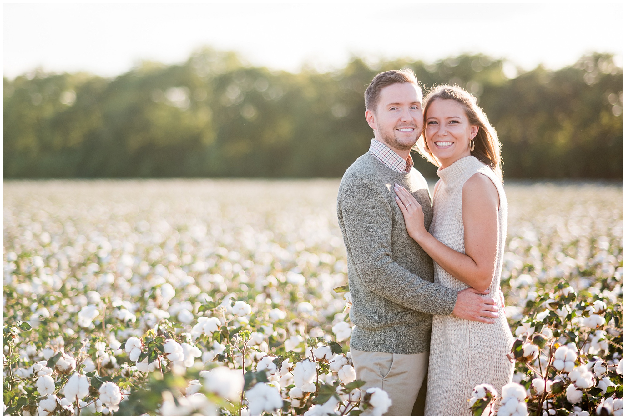 charles city virginia engagement session in cotton fields. in the fall by rva wedding photographer, sarah & dave photography